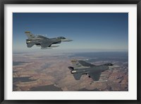 A Pair of F-16's near the Grand Canyon, Arizona Fine Art Print