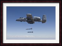 A-10C Thunderbolt Releases Two GBU-12 Laser Guided Bombs Fine Art Print