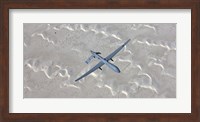 An MQ-1 Predator Flies over the White Sands National Monument, New Mexico Fine Art Print