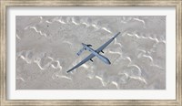 An MQ-1 Predator Flies over the White Sands National Monument, New Mexico Fine Art Print