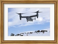CV-22 Osprey Prepares to Land During a Training Mission Fine Art Print