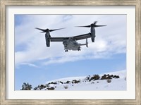 CV-22 Osprey Prepares to Land During a Training Mission Fine Art Print