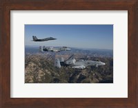 F-15 Eagle and Two A-10 Thunderbolts, Central Idaho Fine Art Print