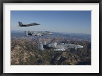 F-15 Eagle and Two A-10 Thunderbolts, Central Idaho Fine Art Print
