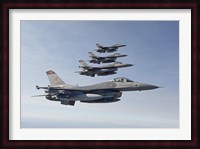 Four F-16's fly in Formation over Arizona Fine Art Print