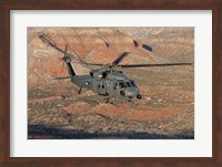 HH-60G Pave Hawk Flies a Low Level Route in New Mexico Mountains Fine Art Print