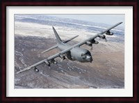 MC-130 Aircraft Manuevers over New Mexico Fine Art Print