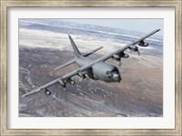 MC-130 Aircraft Manuevers over New Mexico Fine Art Print