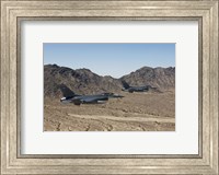 Two F-16's with the Arizona Mountains Fine Art Print