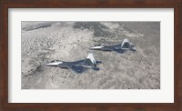 Two F-22 Raptors over New Mexico Fine Art Print