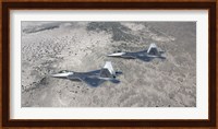Two F-22 Raptors over New Mexico Fine Art Print