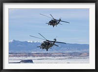 Two HH-60G Pave Hawk's over New Mexico Fine Art Print