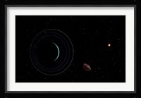 Uranus with the Distant Sun and an Inner Satellite Fine Art Print