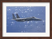 F-15 Eagle Flies over the Pacific Ocean (close up) Fine Art Print