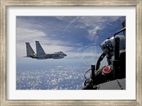 F-15 Eagle Pilot with his Wingman Fine Art Print