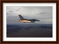 F-16 Fighting Falcon Fires an AGM-65 Maverick Missile Fine Art Print