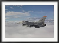 F-16 Fighting Falcon Flies with AGM-65 Maverick Missile Fine Art Print