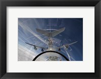F-16 Flies in the Pre-contact Position Behind a KC-135R Stratotanker Fine Art Print