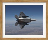 F-22 Raptor Maneuvers over New Mexico Fine Art Print