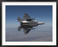 F-22 Raptor Maneuvers over New Mexico Fine Art Print
