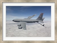 KC-135R Flies over Arizona Fine Art Print