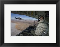 Loadmaster on an HC-130 Watches a HH-60G Pave Hawk Refuel Fine Art Print