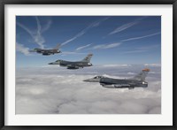 Three F-16's over the Clouds of Arizona Fine Art Print