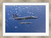 Two F-15 Eagles over the Pacific Ocean Fine Art Print