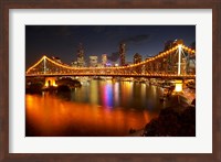 Australia, Queensland, Story Bridge, Brisbane River Fine Art Print