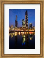 Australia, Victoria, City Skyline, Bridge, Yarra River Fine Art Print