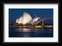 Australia, Sydney Opera House at night on waterfront Fine Art Print