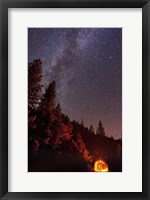 Milky Way over Mountain Tunnel in Yosemite National Park Fine Art Print