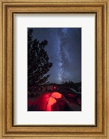 The Milky Way Sets Behind a Glowing Tent, Oklahoma Fine Art Print