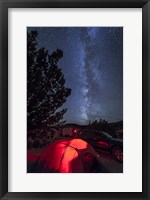 The Milky Way Sets Behind a Glowing Tent, Oklahoma Fine Art Print