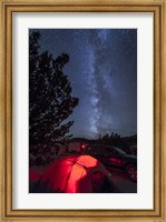 The Milky Way Sets Behind a Glowing Tent, Oklahoma Fine Art Print