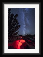 The Milky Way Sets Behind a Glowing Tent, Oklahoma Fine Art Print