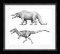 Megalosaurus Bucklandii, Past and Present Fine Art Print