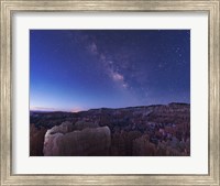 Milky Way over the Needle Rock Formations of Bryce Canyon, Utah Fine Art Print