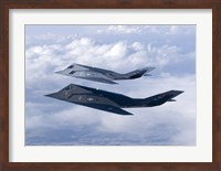 Two F-117 Nighthawk Stealth Fighters Fine Art Print