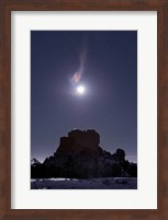 Moon Diffraction over Malpais Monument Rock, New Mexico Fine Art Print