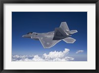 An F-22 Raptor over Southern New Mexico Fine Art Print