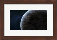 Earth-like Planet in the Middle of a Calm Area of Space Fine Art Print