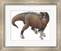 Muttaburrasaurus Dinosaur from the Early Cretaceous Period Fine Art Print