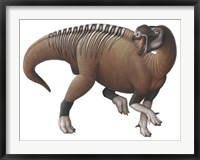 Muttaburrasaurus Dinosaur from the Early Cretaceous Period Fine Art Print