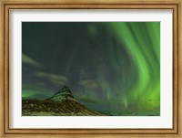 Northern Lights over Mount Kirkjufell in Iceland Fine Art Print