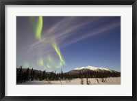 Aurora Borealis over Mountain near Mayo, Yukon, Canada Fine Art Print