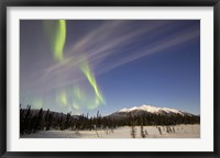 Aurora Borealis over Mountain near Mayo, Yukon, Canada Fine Art Print