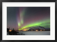 Aurora Borealis over Nares Lake, Carcross, Yukon, Canada Fine Art Print