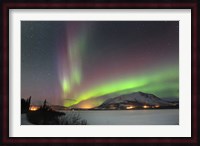 Aurora Borealis over Nares Lake, Carcross, Yukon, Canada Fine Art Print