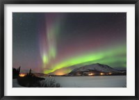 Aurora Borealis over Nares Lake, Carcross, Yukon, Canada Fine Art Print